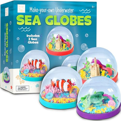 Hapinest Make Your Own Underwater Snow Globe Arts and Crafts Kit for Kids Boys and Girls Ages 6 Years and Up Hapinest