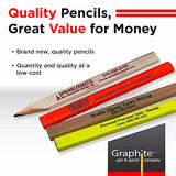 GRAPHITE Pen & Pencil Company Misprint Carpenter Pencils | Distressed Bulk Pencils | Construction Pencils | (72) Pieces GRAPHITE