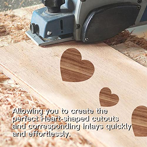 9 in 1 Router Templates for Woodworking,Router Jig Template,Heart Inlay Templates, Decorative Templates Monliful