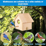 GINDOOR Bird Houses for Outside Clearance with Pole, Wood Birdhouse Blue Bird House Birdhouses for Outdoors Hanging Garden Patio Decorative for GINDOOR
