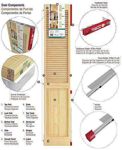"Kimberly Bay Closet Door, Bi-fold, 6-Panel Style Solid Wood (80x36)