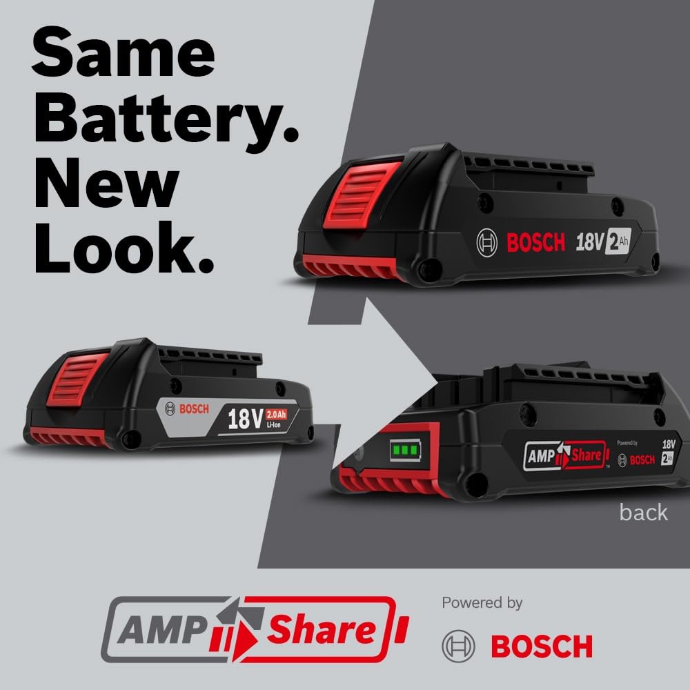 BOSCH BAT612-2PK 18V Lithium-Ion 2 Ah Standard Power Batteries, 2-Pack - WoodArtSupply