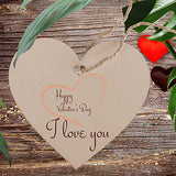 20Pcs 5" Wooden Hearts for Crafts, Wood Predrilled Hearts Cutout Slices, DIY Unfinished Wooden Ornaments Embellishments, Heart Sign TGA for Focal20