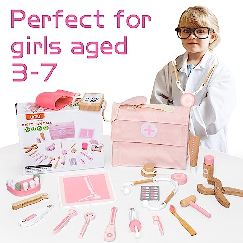 Doctor’s Kit Play Set for Kids, Pretend Toy 18 PCS Doctor Playset for Toddlers, Dentist Kit Doctor Role Play Set, Doctor Kit for Toddlers and Kids umu