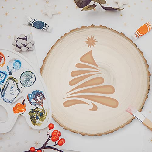 Sancodee 8 Pcs Large Unfinished Wood Slices, 8-9 Inches Wood Slabs for Centerpieces Natural Wooden Circle, DIY Wood Centerpieces for Tables Wedding Sancodee