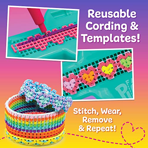 Just My Style Fashion Punch Style & Stitch Loom, Friendship Bracelet Kit, Jewelry Making Activity, Great for Birthday Parties, Sleepovers & Travel, Just My Style