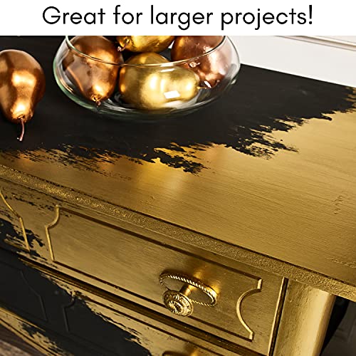 Plaid 50557E Flat Brush, (2-Piece), Gold Taklon Plaid