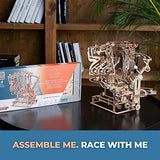 UGEARS Marble Run Chain Hoist - Engaging 3D Wooden Puzzle with Rubber Band Motor UGEARS