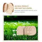 Happyyami 20pcs Fairy House Door Unfinished Wood Slices Garden Fairy Door miniture House Furniture Miniature elf Door Fairy Ornament DIY Craft Happyyami