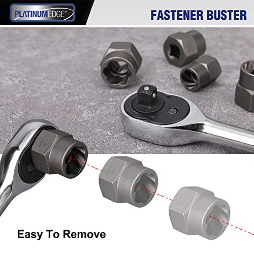 PLATINUMEDGE Bolt Extractor Tool Set, 13 Pieces Impact Bolt & Nut Remover Set, Stripped Lug Nut Remover, Extraction Socket Set for Easy Out Rusted PLATINUMEDGE