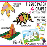 Craftikit ® 20 Dinosaur Crafts for Kids - Award-Winning All-Inclusive Fun Toddler Arts and Crafts Box for Kids - Dinosaur Crafts for Toddlers Ages Craftikit