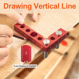 2Pack Mini Small Square Center Finder Tool 90 Degree Precision Machinist Square Edge Marking Center Finder Woodworking Center Line Tool Wood Work SNADER