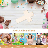 Abaodam 20Pcs Cross Blank Wood Cutouts Easter Cross Wooden DIY Crafts Unfinished Cross Shaped Wooden Pieces Cross Shaped Hanging Ornaments Abaodam