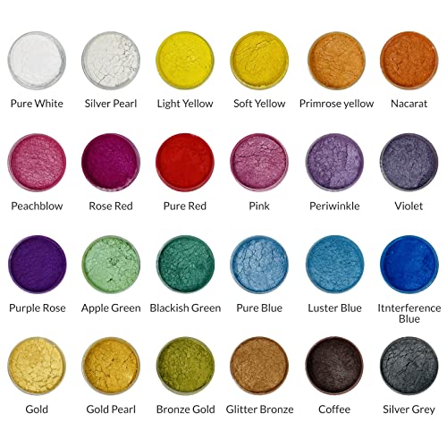 Pigment Powder for Epoxy Resin Mica Powder for Epoxy Resin Candle Dye Epoxy Resin and Bath Bomb Coloring Soap Making Resin Color Pigment Resin Dye - WoodArtSupply