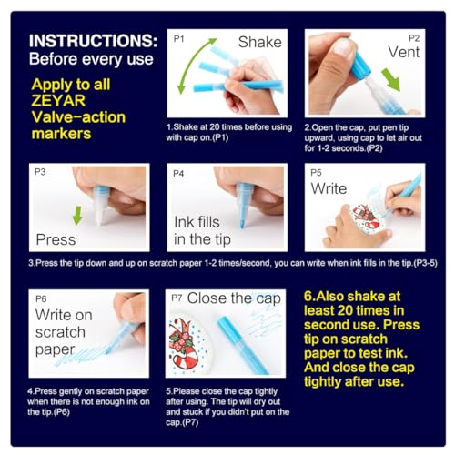 ZEYAR Liquid Gold Chrome Paint Marker, DIY Shiny Gold Marker Pen for any surface, Golden Metallic High-gloss display, Dual tips: Extra Fine and ZEYAR