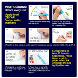 ZEYAR Liquid Gold Chrome Paint Marker, DIY Shiny Gold Marker Pen for any surface, Golden Metallic High-gloss display, Dual tips: Extra Fine and ZEYAR