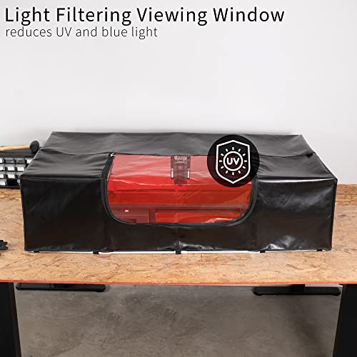 VIVO Extra Large Laser Engraver Enclosure with Exhaust Ports, Fire Retardant Laser Engraving Machine Protective Cover, Fits Large Lasers and Diode VIVO