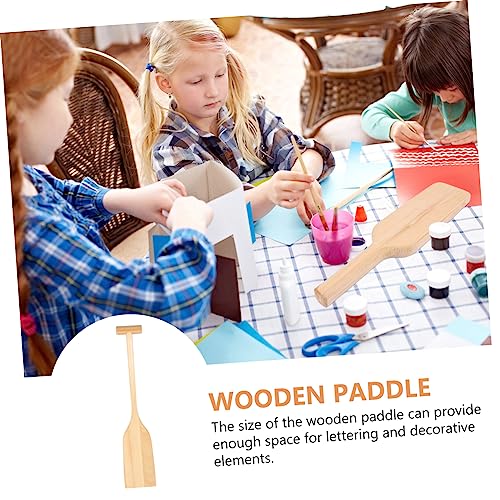 EXCEART Wooden Oars Ocean Mini Mini Decoraciones para Salas De Casa Unfinished Wood Paddles Unfinished Oar Shape Craft Paddle for Crafts Paddle EXCEART