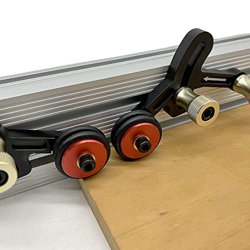 Toolcool Clear Cut Precision Stock Guides One Way Bearing Roller Feeder Upgraded Featherboard Safety Feeding for Router Table Saw Toolcool