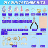 200 pcs DIY Sun Catchers Making Kits Craft for Adults Crystal Suncatchers Supplies Stained Glass Window Hanging Prism Indoor Outdoor Garden Xmas HYBEADS