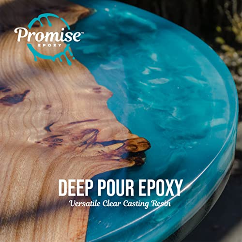 Deep Pour Epoxy Resin Promise - 1.5 Gallon Kit for River Tables & Artistic Castings and DIY Projects | Crystal Clear 2:1 Ratio USA-Made Resin | Low - WoodArtSupply