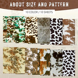 Tintnut Cowhide Infusible Ink Transfer Sheets - 10 Sheets 12"x10", Cow Print Sublimation Transfer Paper Bundle Compatible with Cricut for DIY Mugs, Tintnut