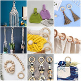 Wooden Rings for Crafts 30 PCS 55 mm Unfinished Wood Ring for Macrame Solid Natural Wood Rings for DIY Craft Pendant Connectors Jewelry Making Fantasyon