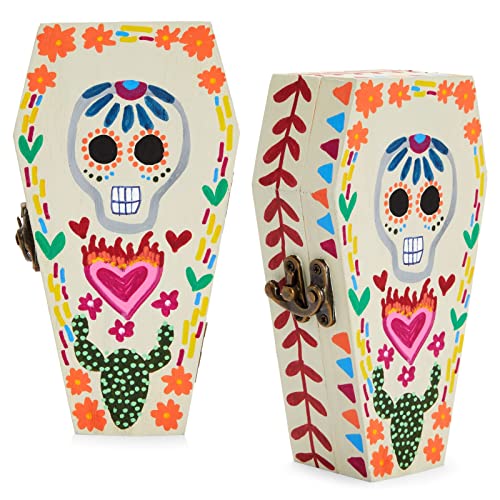 Bright Creations 6 Pack Unfinished Halloween Coffin Box with Hinged Lids for DIY Crafts (4 x 6 x 2 in) Bright Creations