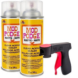 Mod Podge Spray Acrylic Sealer Matte 2-Pack, Clear Coating Matte Paint Sealer Spray, Spray Can Sprayer Handle GRAS Art Bundles