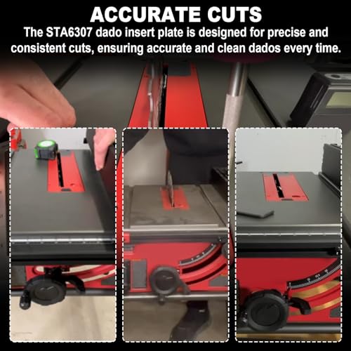 STA6307 Dado Insert Plate Dado Throat Plate Replacement for Skil Table Saw TS6307-00 Table Saw Accessories RMSPO