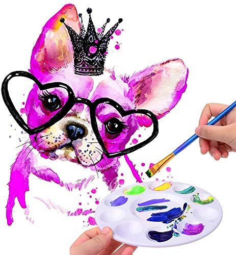 Hulameda Paint Tray Palettes, Plastic Paint Pallets for Kids or Students to Paints on School Project or Art Class-12pcs Hulameda