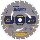 IRWIN Tools MARATHON Carbide Corded Circular Saw Blade, 7 1/4-inch, 24T (24030) IRWIN
