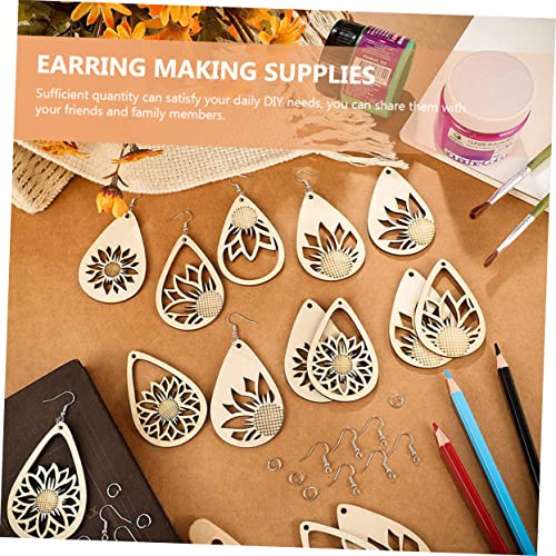 Anneome 1 Set Wooden Earrings African Cabochons for Jewelry Making