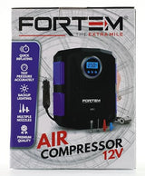 FORTEM Tire Inflator Portable Air Compressor 150 PSI, Bike Pump, 12V Electric Air Pump for Car Tires and Bicycles w/LED Light, Digital Tire Pressure FORTEM