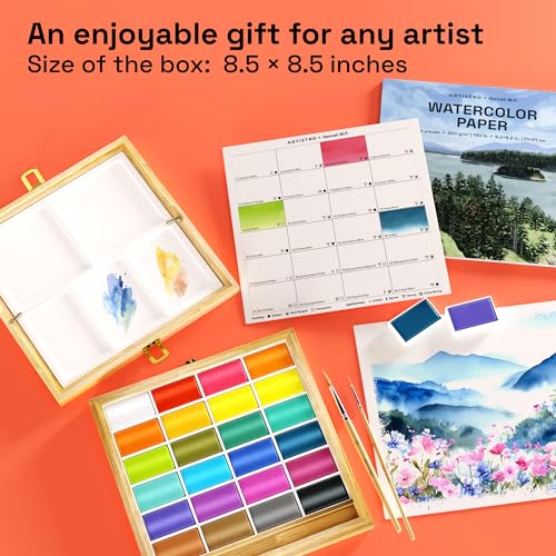ARTISTRO x HANNAH M.P Watercolor Paint Set Limited Edition - 24 colors –  WoodArtSupply