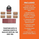 Fein 22-Piece Profile Sanding Set - Ideal for Precise Sanding in Grooves and on External Radii - StarLock Plus Mount - 63810031010 Fein