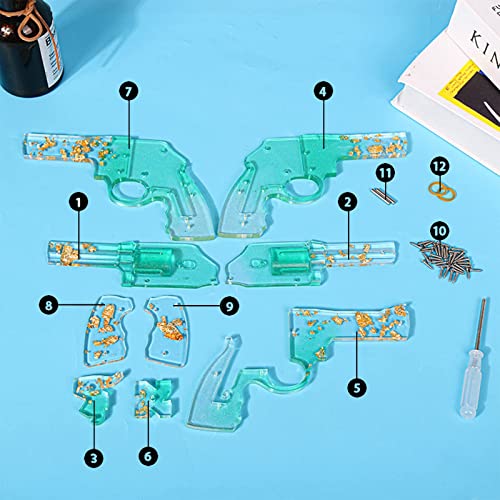 ATYUSVIC Gun Resin Mold DIY Revolver Epoxy Resin Silicone Mold, Can Fire Rubber Band, for Making Toys, Gifts, Home Decoration. - WoodArtSupply