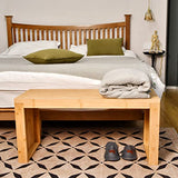 APRTAT Bamboo Dining Bench,Indoor Storage Bench Wood | Kitchen & Living Room Furniture-35.43L x 12.99W x 16.93H in APRTAT