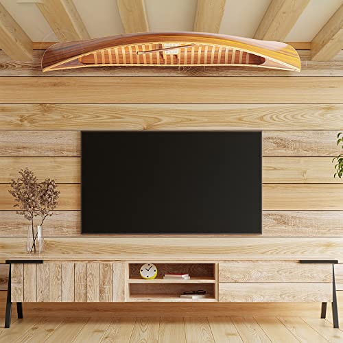 Old Modern Handicrafts Wooden Canoe with Ribs Curved Bow 10' Matte Finish for Display Old Modern Handicrafts