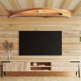 Old Modern Handicrafts Wooden Canoe with Ribs Curved Bow 10' Matte Finish for Display Old Modern Handicrafts