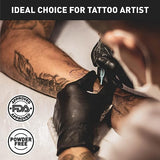 OKIAAS Black Disposable Gloves Large, Vinyl Gloves Disposable Latex Free, 5 mil, 50 Count, for Food Prep, Household Cleaning, Hair Dye, Tattoo OKIAAS