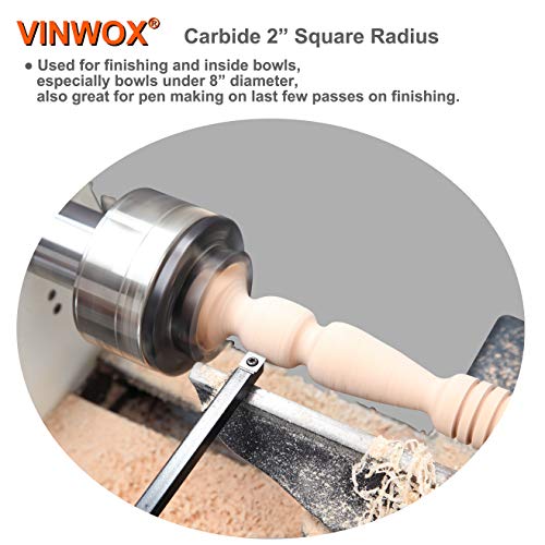 VINWOX 20" Full Size 4 PCS Carbide Wood Lathe Turning Tool Set, Carbide Wood Lathe Chisel Set, Carbide Lathe Turning Tool, Carbide Turning Tool VINWOX