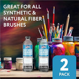 [2 Pack] Paint Brush Cleaner & Restoring Liquid - Water-Based Oil Paint Brush Cleaner Solvent - USA Made Brush Cleaner Acrylic Paint Remover - IMPRESA