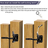 GoldOrcle Anti Sag Gate Kit Heavy Duty No Sag Kit for Wooden Gate Fence with a Gate Latch GoldOrcle