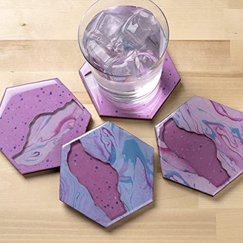 Mod Podge, River Set of 5 Coaster Kit, Surface for Epoxy, DIY Wood Pouring Supplies for Resin Arts and Crafts, 56934E Mod Podge
