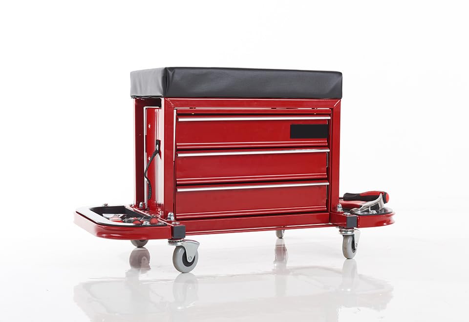 Sharper Image Rolling Toolbox Stool by Sharper Image Sharper Image