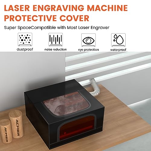 ACMER Laser Engrave Machine Enclosure Eye Protection Vent Protective Cover for ACMER P1, P2 and Most Laser Engrave - WoodArtSupply