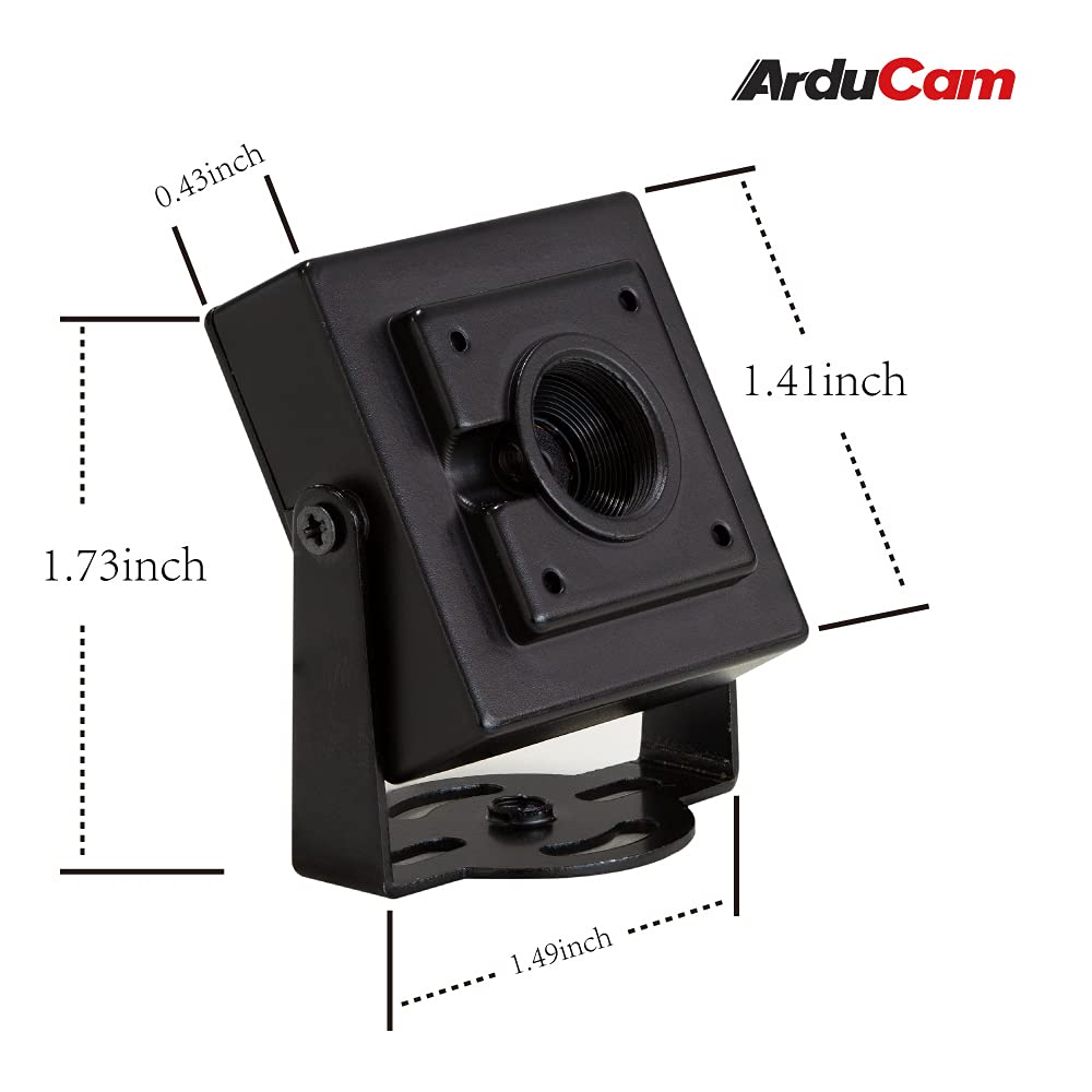 Arducam 4K 8MP IMX219 Autofocus USB Camera Module with Metal Case, 1080P Mini UVC USB2.0 Video Webcam with Microphone, 3.3ft/1m Cable for Computer, Arducam