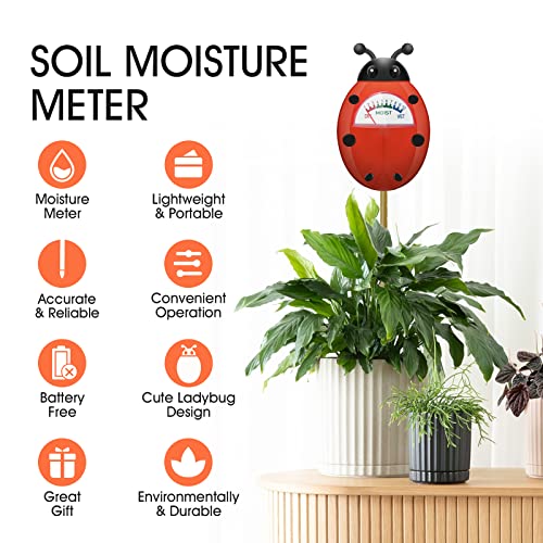 Soil Moisture Meter, Plants Moisture Meter, Gardening Tool Kits for Plant Care, Plant Water Monitor for Garden, Farm, Lawn Indoor & Outdoor Use, No - WoodArtSupply