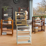 Casual Home 3-Shelf Folding Stackable Bookcase (27.5" Wide)-Natural Casual Home